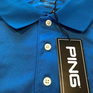 New! Ping Performance Golf Polo shirt. Ryl blue. L